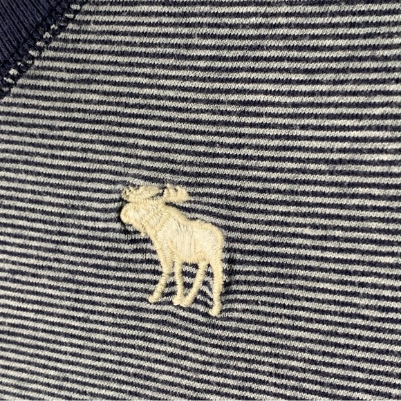 Abercrombie & Fitch Muscle Fit V-Neck Striped Shirt - Picture 2 of 15